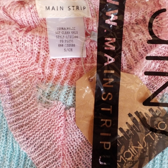 Pastel Distressed Striped Sweater **1 LAR LEFT!** - Picture 4 of 7